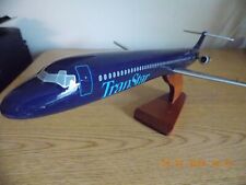 TranStar MD-80 livery, 1:100 scale Handcrafted mahogany picture